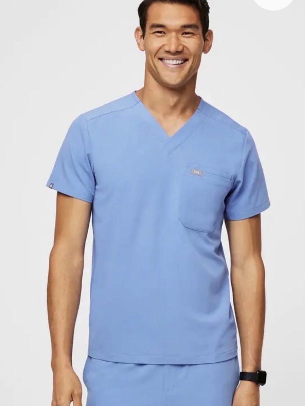 FIGS FIONx Leon Scrub Top in Ceil Blue Mens Large Like New